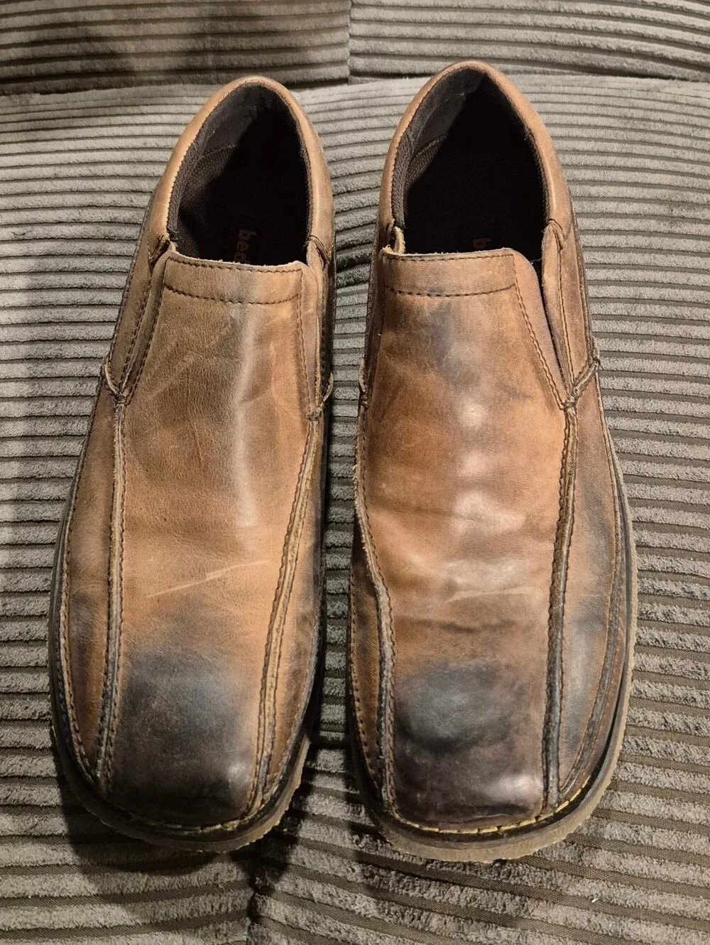 Bed Stu Men's Brown Leather Loafers Size 10
